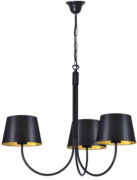 Wisząca lampa Sasto K-4335 klasyczna do salonu czarna złota