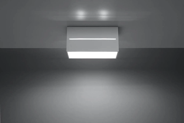 Plafon LAMPA sufitowa SL.0383 natynkowa OPRAWA prostokątna downlight biała