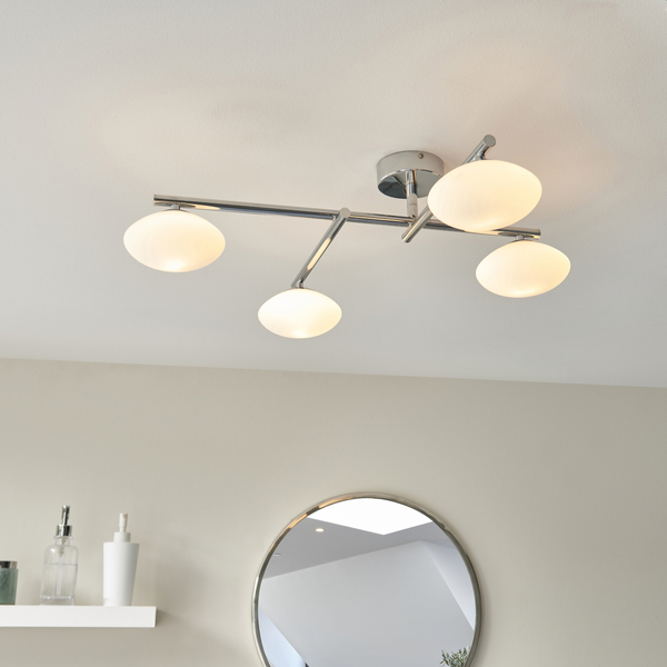Łazienkowa lampa sufitowa L&-195008 Light& kule szklane IP44 chrom