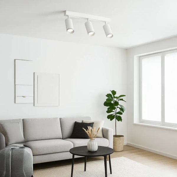 Cylindryczna sufitowa lampa Mica Spot ML2099 tubki do salonu biały