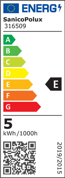 Świecznikowa żarówka 316509 Polux B35 E14 płomykowa LED 4,5W 550lm 230V biała neutralna