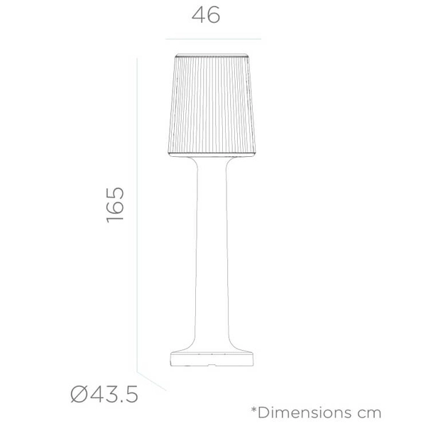 Podłogowa lampa ogrodowa Carmen LUMCR165OFNW King Home IP65 biała