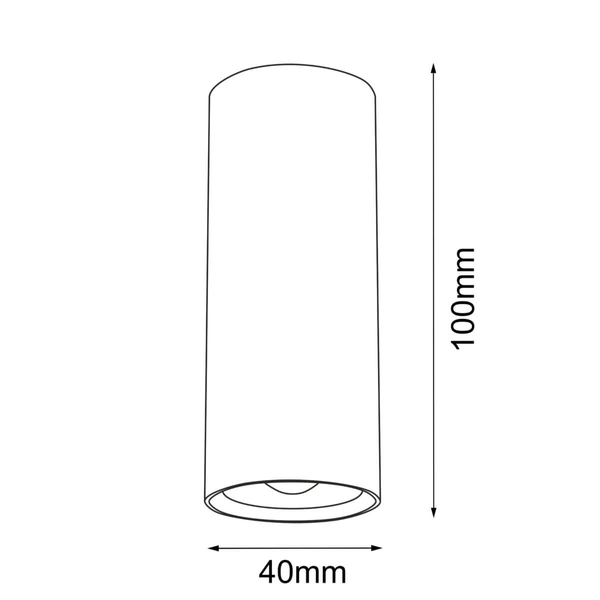 Natynkowa lampa Point 1251 BROSline punkt tubka do salonu biała