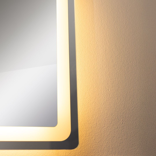 Prostokątne lustro podświetlane D3003 LED 24W 3000-6000K IP44 przezroczyste
