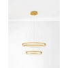 Metalowa lampa wisząca LANTELVO LE45393 LED 47W 2700-4000K ringi złote