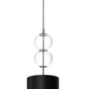 Okrągły żyrandol biurowy ZOE 11123102 wisząca lampa tuba czarna