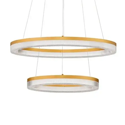 Metalowa lampa wisząca LANTELVO LE45393 LED 47W 2700-4000K ringi złote