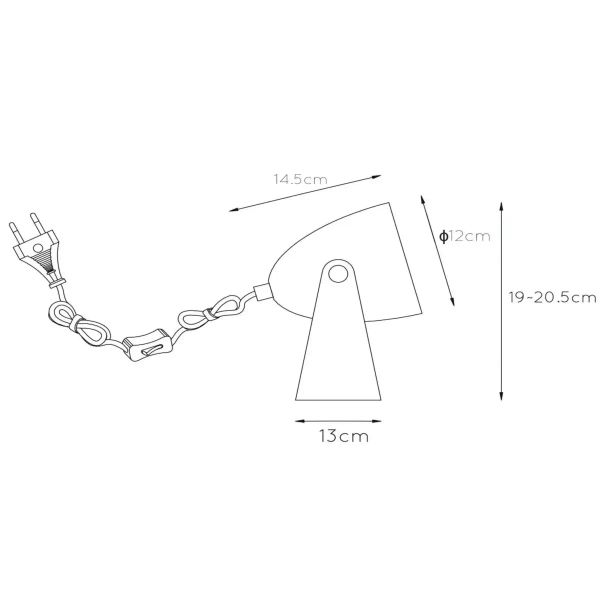 Sypialniana lampka nocna CHAGO 45564/01/66 Lucide regulowana różowy biały