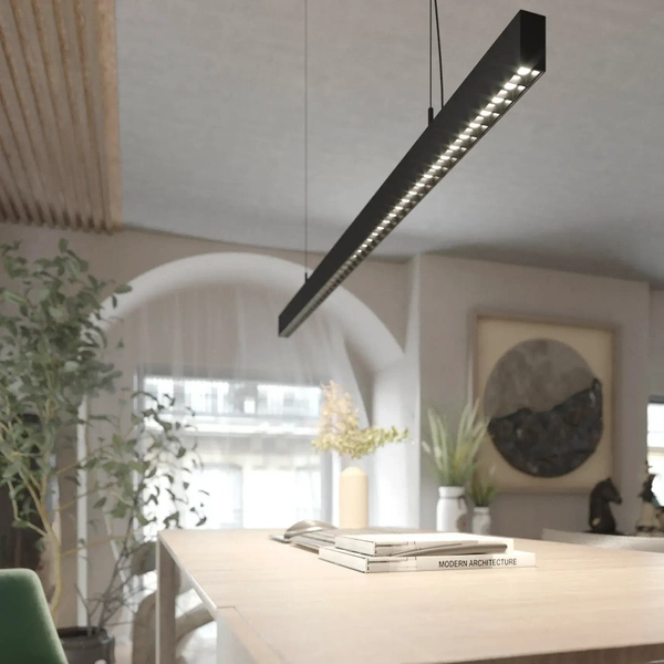 Podłużna lampa wisząca Sigi PL0126-BK Yaskr LED 36W 3000K belka czarna