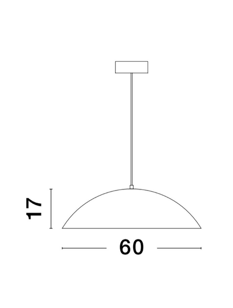 Loftowa lampa wisząca VALLES LE42805 LED 42W 3000K kopuła biała drewniana
