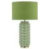 Tkaninowa lampa stołowa Etzel ETZ4224 ceramiczna zielona mosiądz