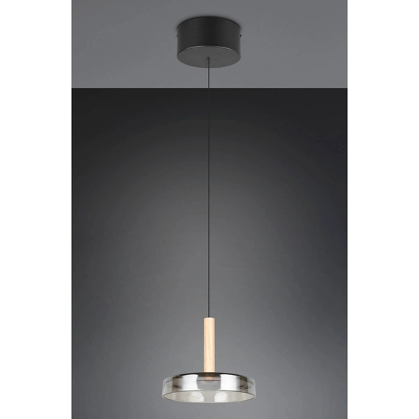 Wisząca lampa CELESTE 354910132 Trio LED 10W 3000K zwis czarny srebrny