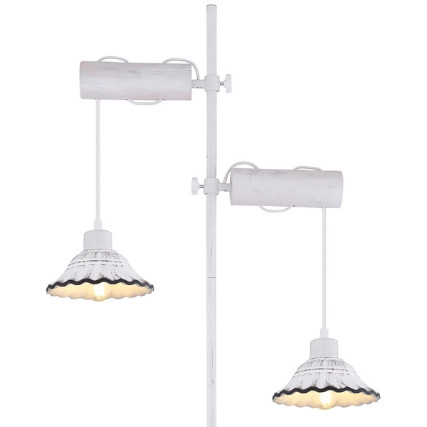 Lampa podłogowa JOWITA 54050-2S stojąca kopuły białe