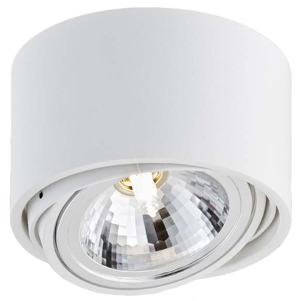 Halogenowa LAMPA sufitowa LUMOS 1 70251101 Kaspa natynkowa OPRAWA plafon regulowany spot metalowy biały
