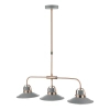 Wisząca lampa retro Liden LID0339 potrójna grafitowy miedziany