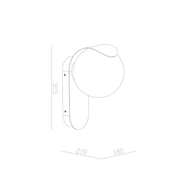 Kulista lampa na elewację DALIUS 2418271003 IP44 zewnętrzna czarny