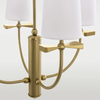 Żyrandol glamour Bow P04190BR Cosmolight klosze mosiądz