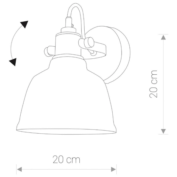 Ścienna LAMPA regulowana AMALFI 9155 Nowodvorski metalowa OPRAWA ruchomy kinkiet industrialny złoty