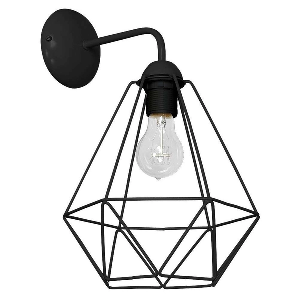 Kinkiet LAMPA ścienna BASKET 7207 Milagro metalowa OPRAWA druciana klatka loft szara
