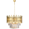 Glamour LAMPA wisząca ASPEN ML5999 Milagro okrągła OPRAWA metalowy ZWIS na łańcuchu złoty