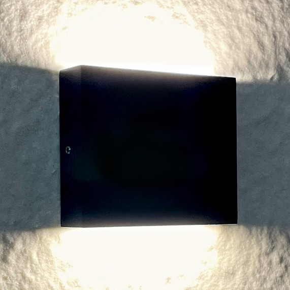 Elewacyjna LAMPA ogrodowa CHICAGO 315656 Polux zewnętrzna OPRAWA kwadratowa LED 6,5W 4000K outdoor IP44 czarna