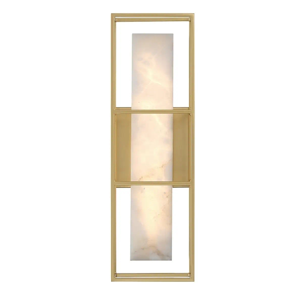 Lampa ścienna QN-BLAKLEY-M-BG LED 13W 3000K IP44 prostokąt złoty