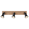 Lampa sufitowa z regulacją Drew 57998-3W drewno czarna