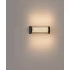 Ścienny kinkiet do ogrodu GARDENIA czarny W0465 LED 12W 3000K IP65 ryflowany