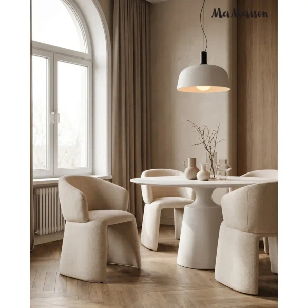 Nowoczesne krzesło TOMI MM001501100363 beżowe tapicerowane 45cm