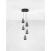 Nowoczesna zwisająca lampa RORIZNO LE45111 LED 40W 3000K szaro czarna