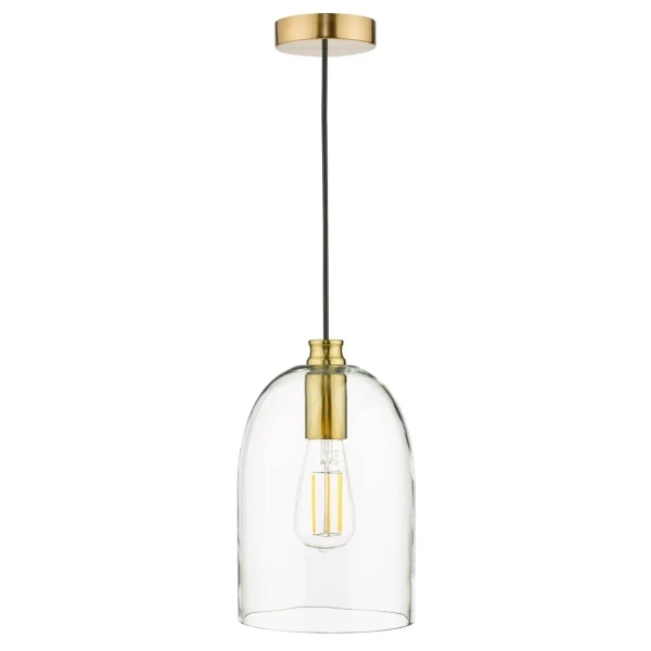 Wisząca lampa nad stół Archie ARC0163 szklana do jadalni szklana mosiądz