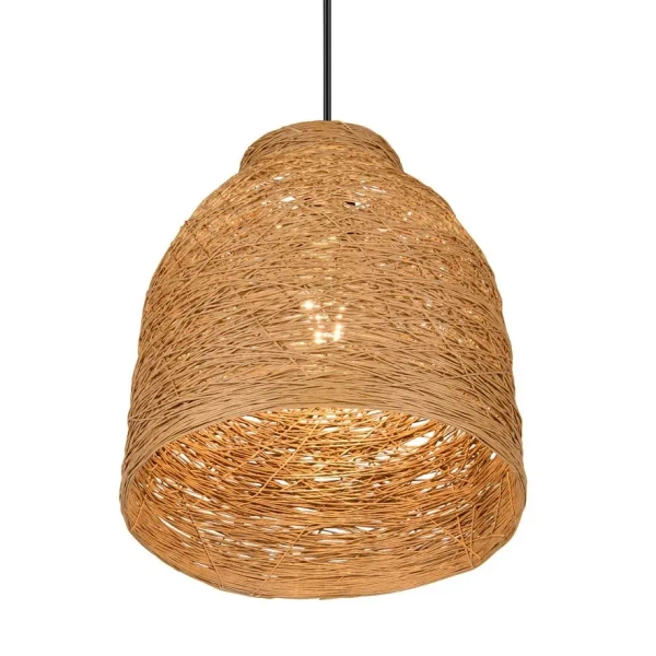Lampa wisząca boho JOELINE R31731026 ekologiczna czarny brązowy