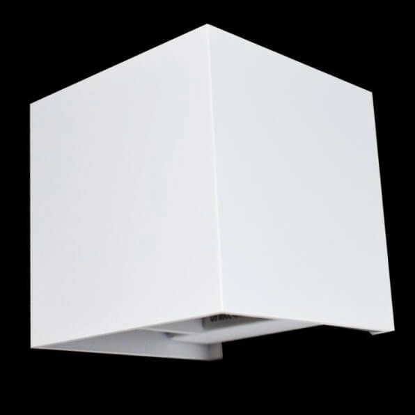 Ścienny kinkiet sypialniany Leticia AZ0951 kwadratowy metalowy biały