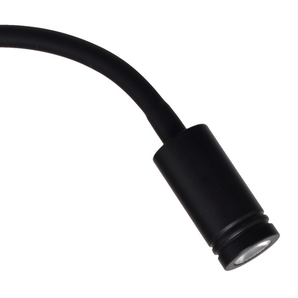 Kinkiet LAMPA ścienna BASE ML6352 Milagro metalowa OPRAWA regulowana LED 10W 4000K z portem USB czarna