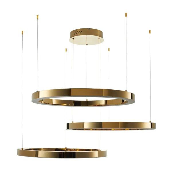 Pierścieniowa lampa wisząca CIRCLE DN924-40+60+80 gold LED 93W 3000K złote