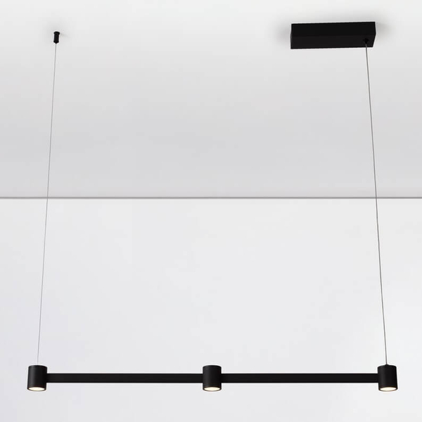 Podłużna lampa wisząca na belce PISCO LE44354 LED 21W 3000K czarna