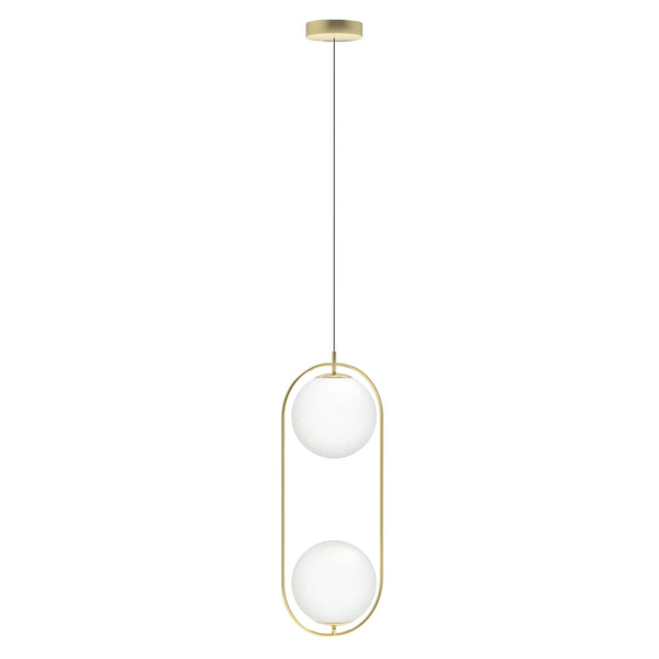 Szklana lampa wisząca Coco AZ4982 eliptyczna złota