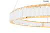 Glamour lampa wisząca Liberty LED 24W 3000K złoty ring