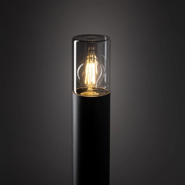 Stojący słupek ogrodowy IDA 11373 IP44 tuba czarny przydymiony