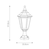 Stojąca lampa ogrodowa KINSALE-PED-POR Elstead outdoor czarna
