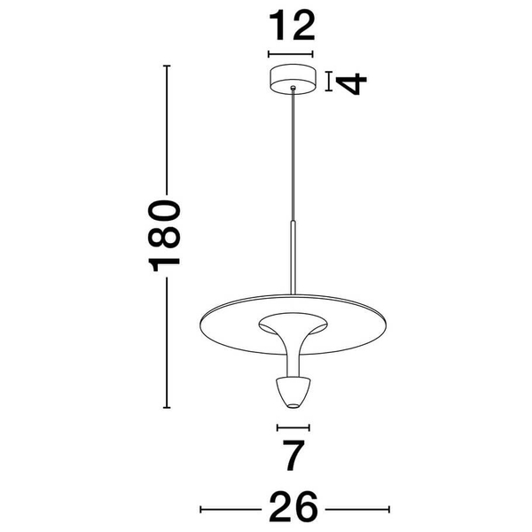 Lampa zwisowa do salonu UCURENA LE44639 LED 11W 3000K okrągła biała czarna