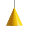 Wisząca lampa salonowa Form 1108G14 Aldex stożkowa z metalu żółta