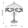 Stołowa lampka z włącznikiem Dragonfly 64085 witrażowa tiffany kolorowa