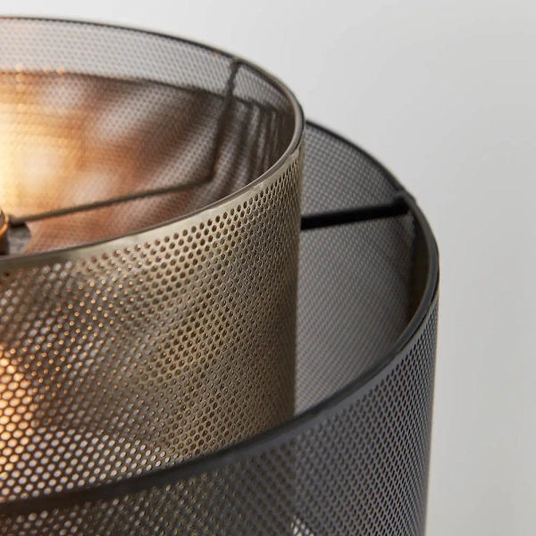 Ażurowa lampa wisząca Plexus 72829 loftowa czarna mosiądz