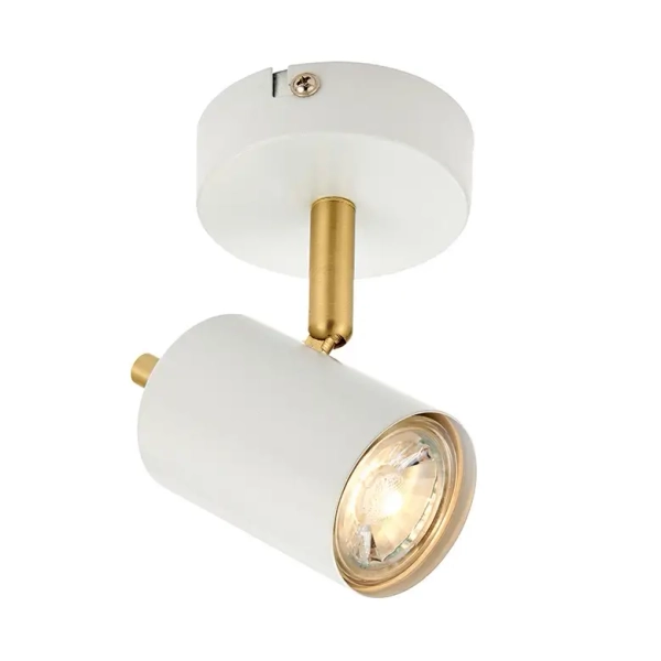 Regulowana lampa sufitowa Gull 59931 tubka downlight biały złoty
