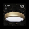 Złota lampa sufitowa Gea LED 36W natynkowy plafon do pokoju