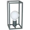 Stojąca LAMPKA nocna SIGALO MT-BR4366-T1 GR Italux stołowa LAMPA industrialna klatka loft szara