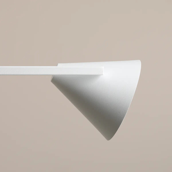 Wisząca lampa stożkowa FORM 1108L metalowa do salonu biała