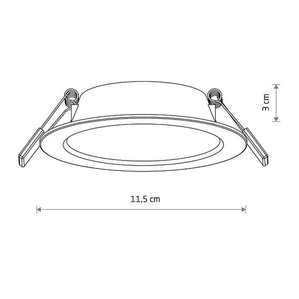 Lampa sufitowa Mykonos 10535 Nowodvorski LED 6W 3000K wpustowa biała