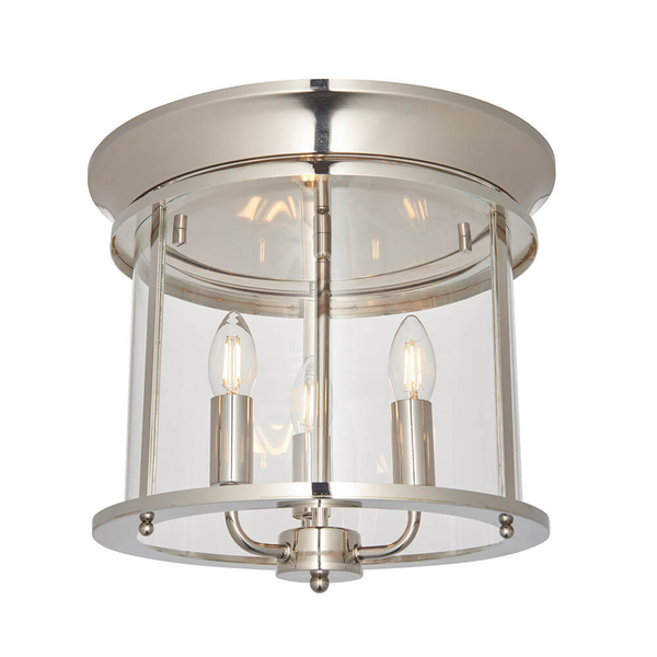 Metalowa lampa sufitowa Hampworth 96153 srebrny przezroczysty
